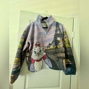 Disney Marie “The Aristocats” 1/4 Zip Fleece Top Sweater - NWT